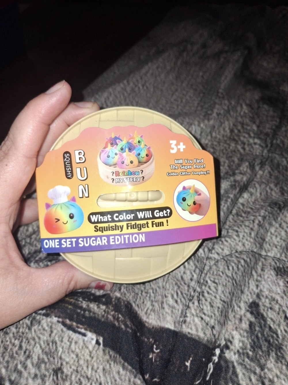 Bun Squishy Fidget - Sugar Edition Rainbow Color Surprise